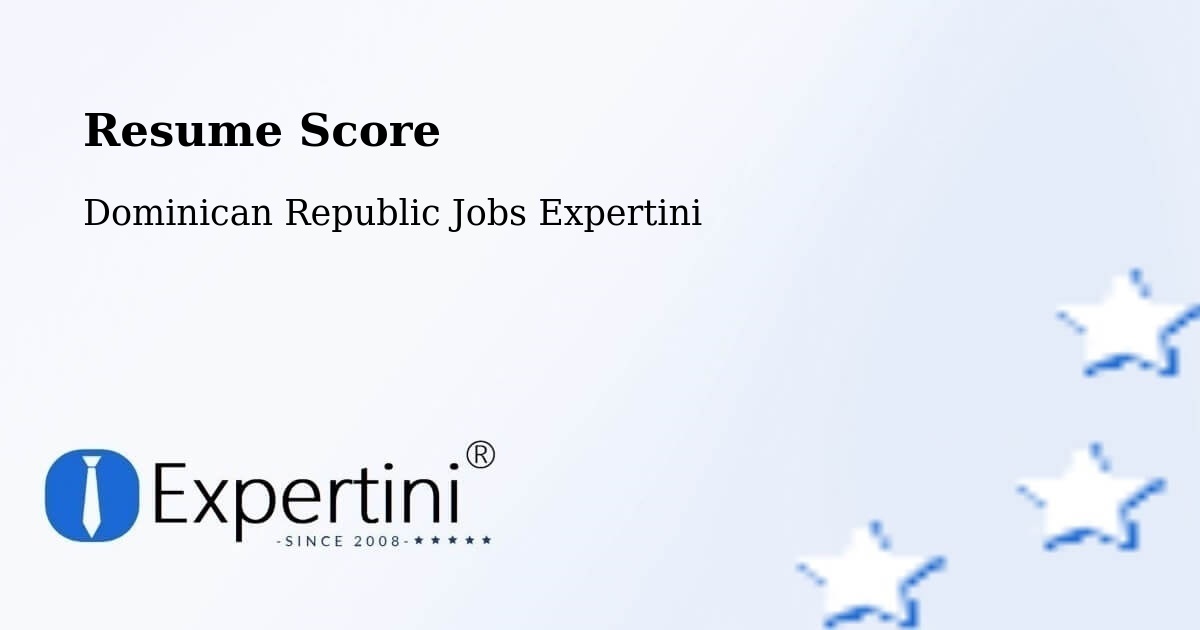 Resume Score & Job Description Match Tool – Mella - Dominican Republic Jobs Expertini
